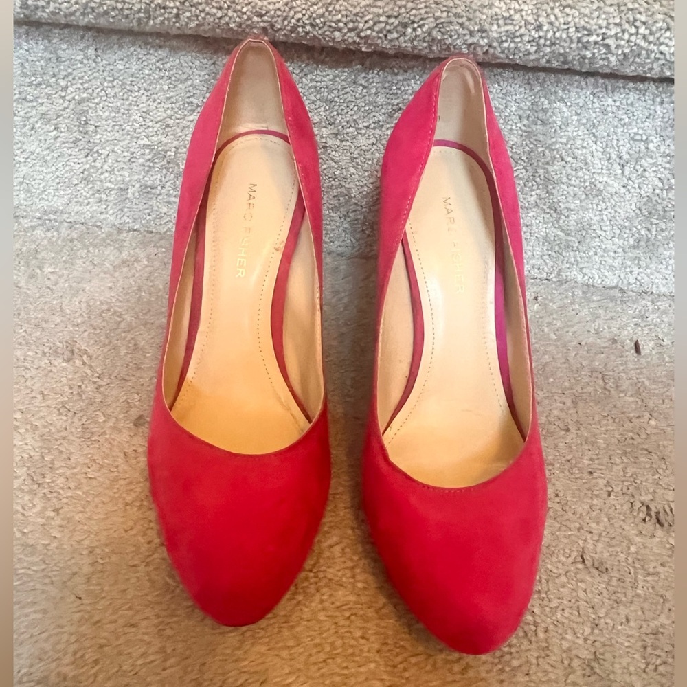 Marc Fisher Mfulessa Fuschia Berry Heels Sz 7.5 WORN ONCE!